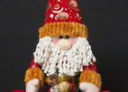 Дед Мороз 1-контейнер  с шоколадными елочными игрушками